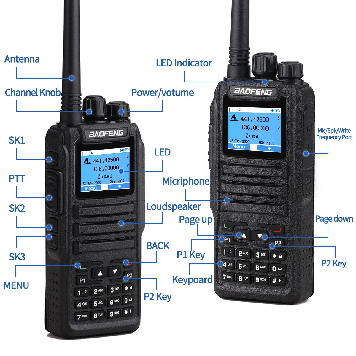 Baofeng DMR DM 1701 Digital Walkie Talkie Dual Mode Analog Two Way Radio Open GD77 Dual Time Slot Tier 1+2 Ham Radio DR 1801 - Image 6