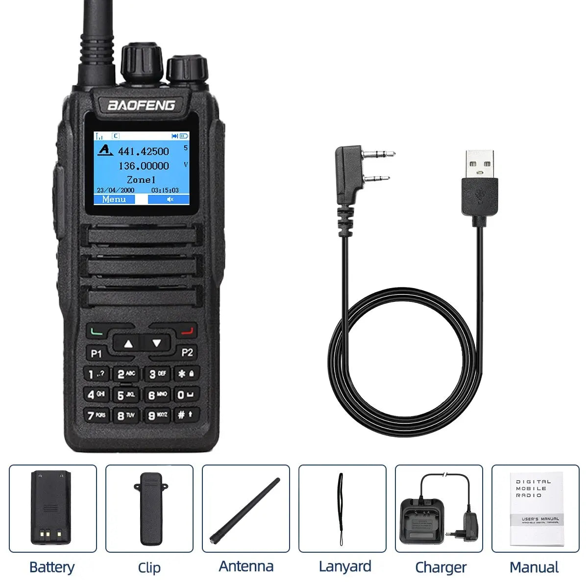 Baofeng DMR DM 1701 Digital Walkie Talkie Dual Mode Analog Two Way Radio Open GD77 Dual Time Slot Tier 1+2 Ham Radio DR 1801 - Image 9
