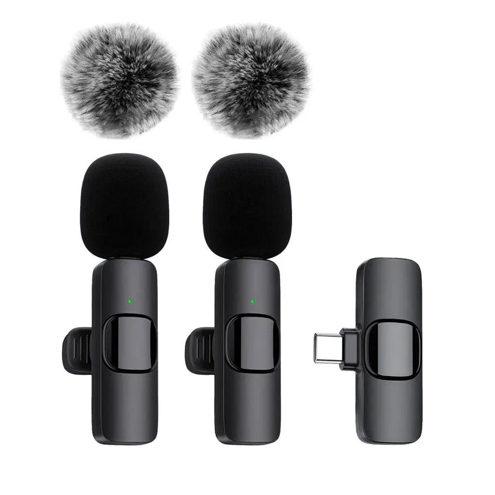 NEW Wireless Lavalier Microphone Audio Video Recording Mini Mic For iPhone Android Laptop Live Gaming Mobile Phone Microphone - Image 2