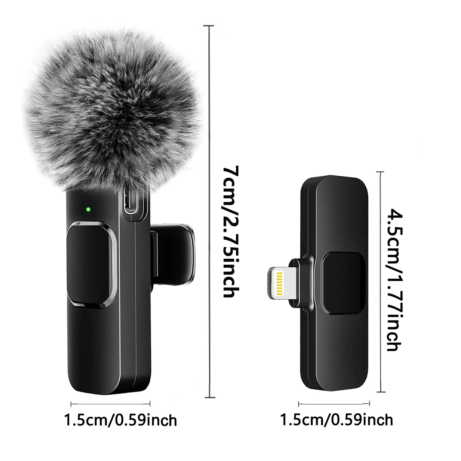 NEW Wireless Lavalier Microphone Audio Video Recording Mini Mic For iPhone Android Laptop Live Gaming Mobile Phone Microphone - Image 4