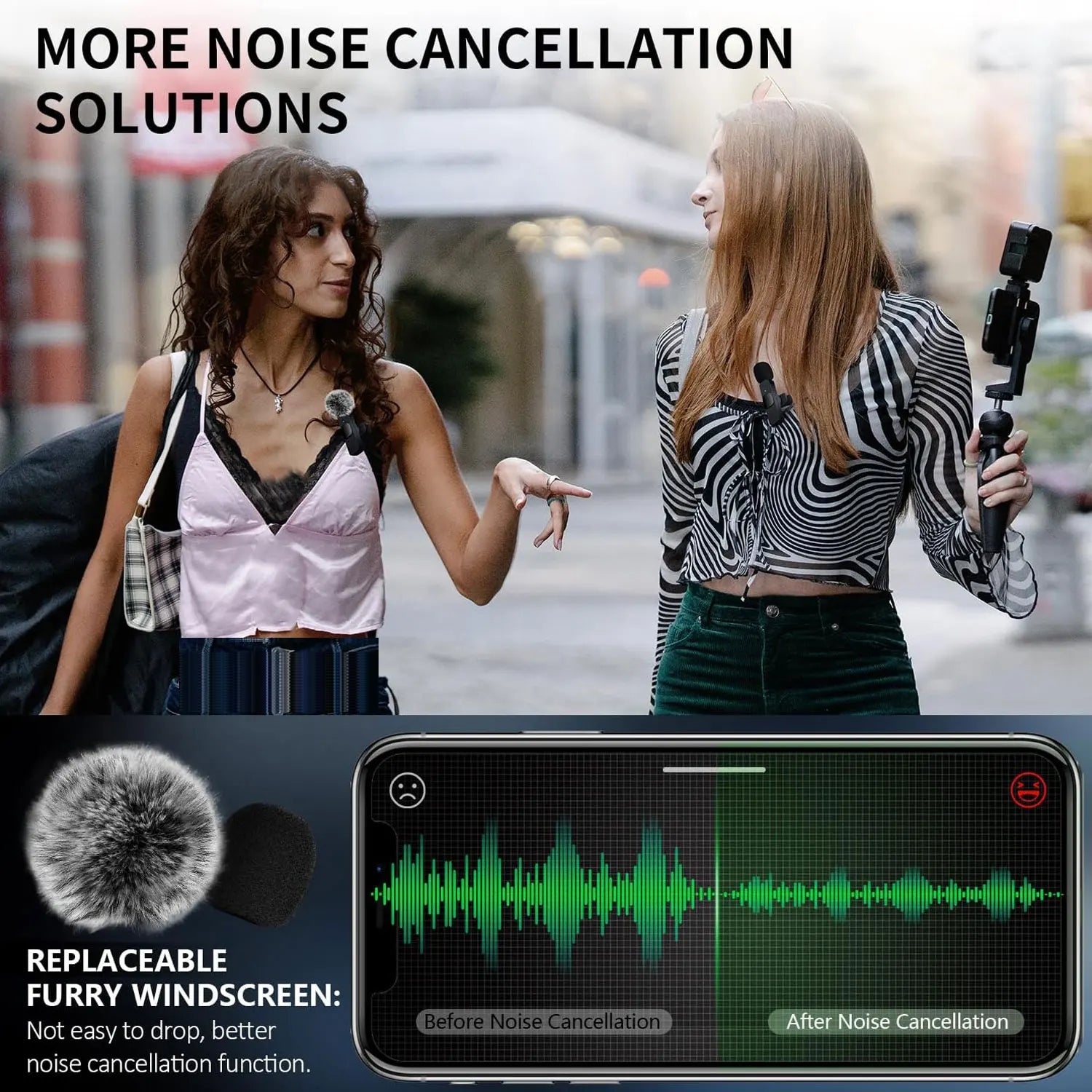 NEW Wireless Lavalier Microphone Audio Video Recording Mini Mic For iPhone Android Laptop Live Gaming Mobile Phone Microphone - Image 5