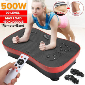 500W Vibration Exercise Platform - Body Fitness Massager with Remote (220V)