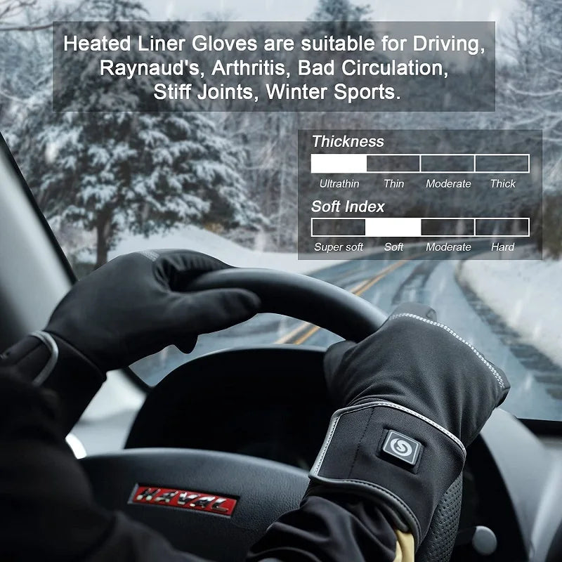 Winter Heated Gloves Liner Rechargeable Electric Guantes Invierno Termicos Hombre Moto Luvas Women Men Bicycle Driving Fishing - Image 4
